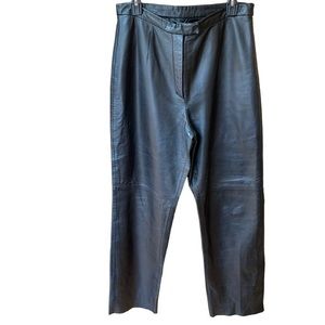 Vintage JLC New York‎ Black Leather Pants 12